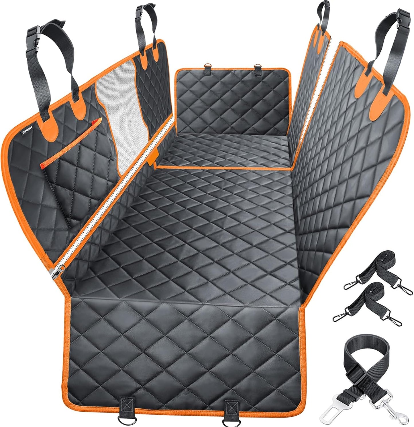 100% Waterproof Dog Car Seat Cover - Heavy Duty Scratch Proof Hammock for Cars, Trucks & SUVs - Durable Non-Slip Protection for Pets