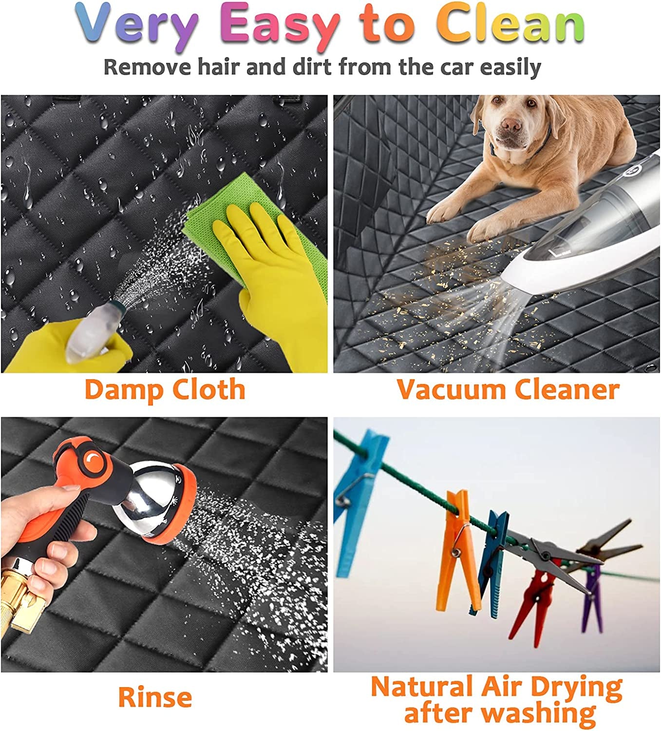 100% Waterproof Dog Car Seat Cover - Heavy Duty Scratch Proof Hammock for Cars, Trucks & SUVs - Durable Non-Slip Protection for Pets