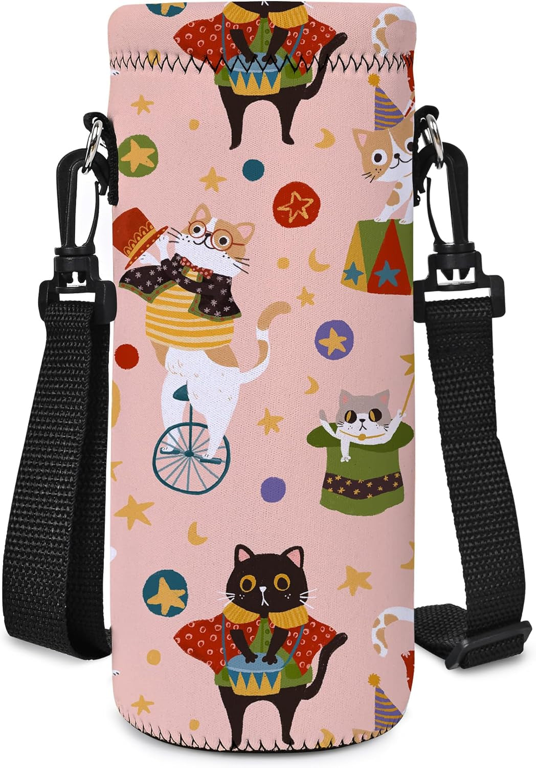 Insulated Water Bottle Sling Bag - Stylish Neoprene Crossbody Carrier for 500ml/17oz Bottles with Adjustable Shoulder Strap for Men & Women