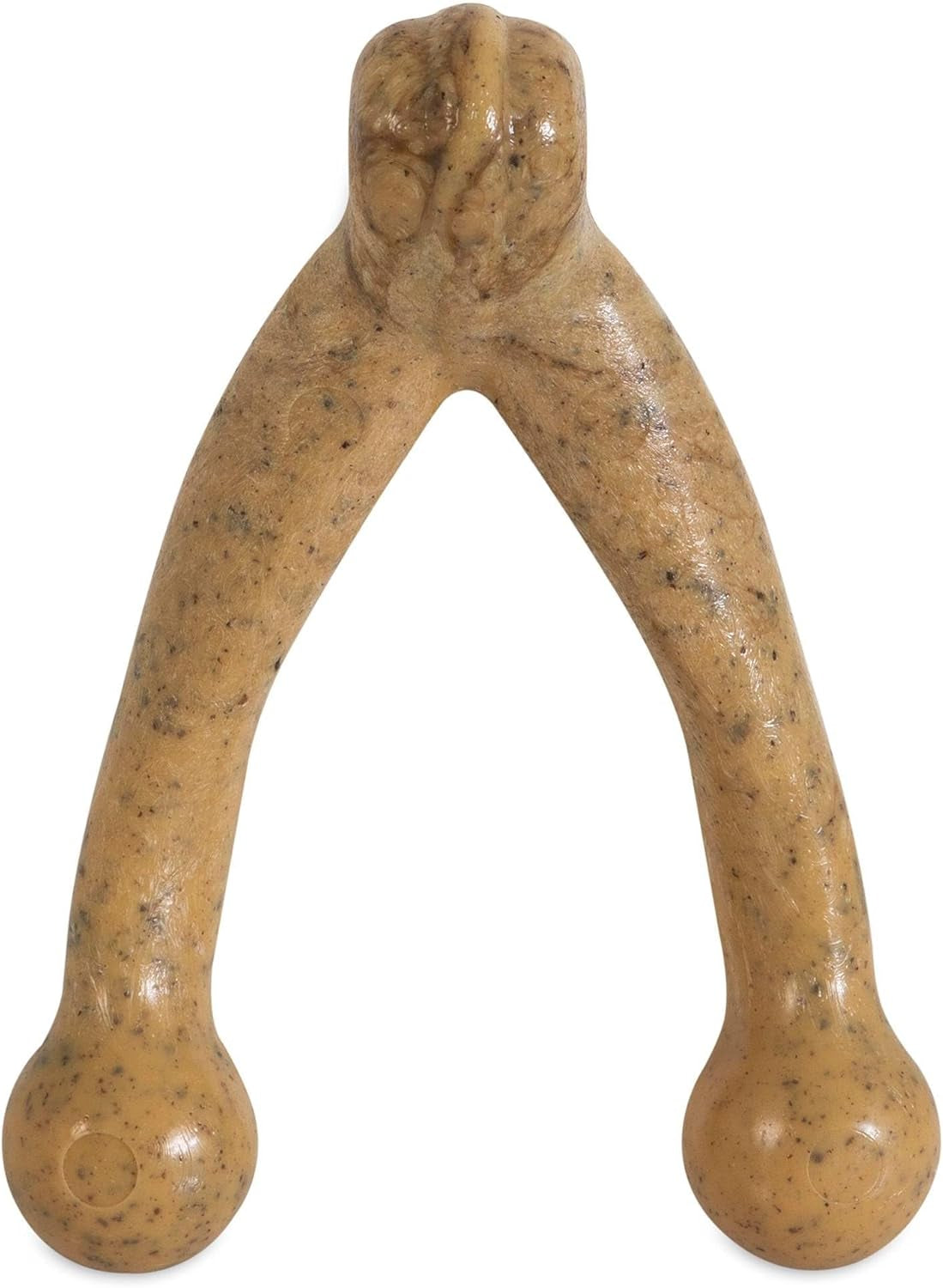 Wishbone Barkbone - Durable Nylon Chew Toy for Aggressive Chewers - Irresistible Peanut Butter Flavor - 5.38
