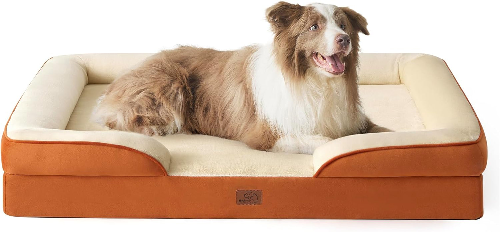 Orthopedic Dog Beds Large Sized Dog - Washable Large Dog Cat Bed Waterproof, Comfort Dogs Couch Sofa with Washable Removable Cover, Pet Bed with Nonskid Bottom, Grey, 35"