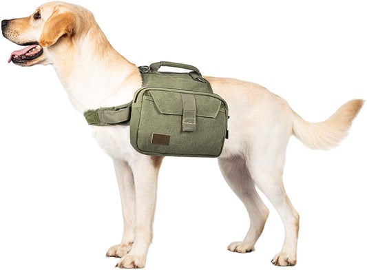 Ultimate Large Dog Hiking Backpack - Durable Saddle Bag for Adventurous Medium & Large Dogs - Ideal for Camping & Travel (Ranger Green)