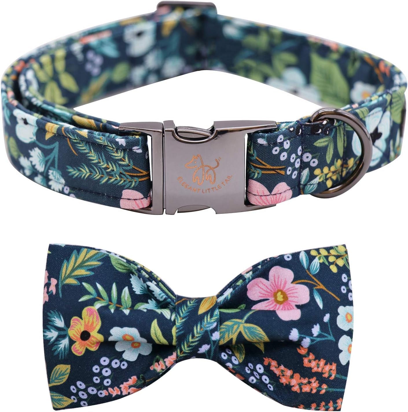 Chic Holiday Bowtie Dog Collar - Adjustable, Comfortable Pet Accessory for Small to Large Dogs