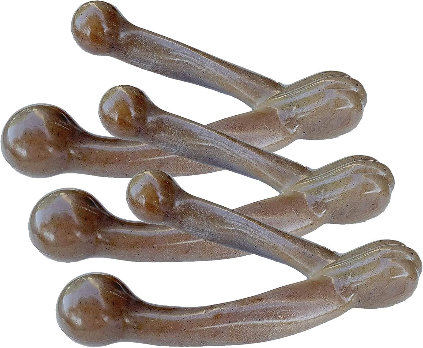 Wishbone Barkbone - Durable Nylon Chew Toy for Aggressive Chewers - Irresistible Peanut Butter Flavor - 5.38