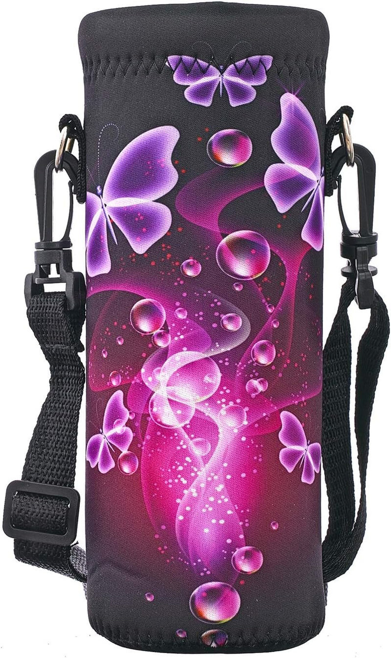 Insulated Water Bottle Sling Bag - Stylish Neoprene Crossbody Carrier for 500ml/17oz Bottles with Adjustable Shoulder Strap for Men & Women