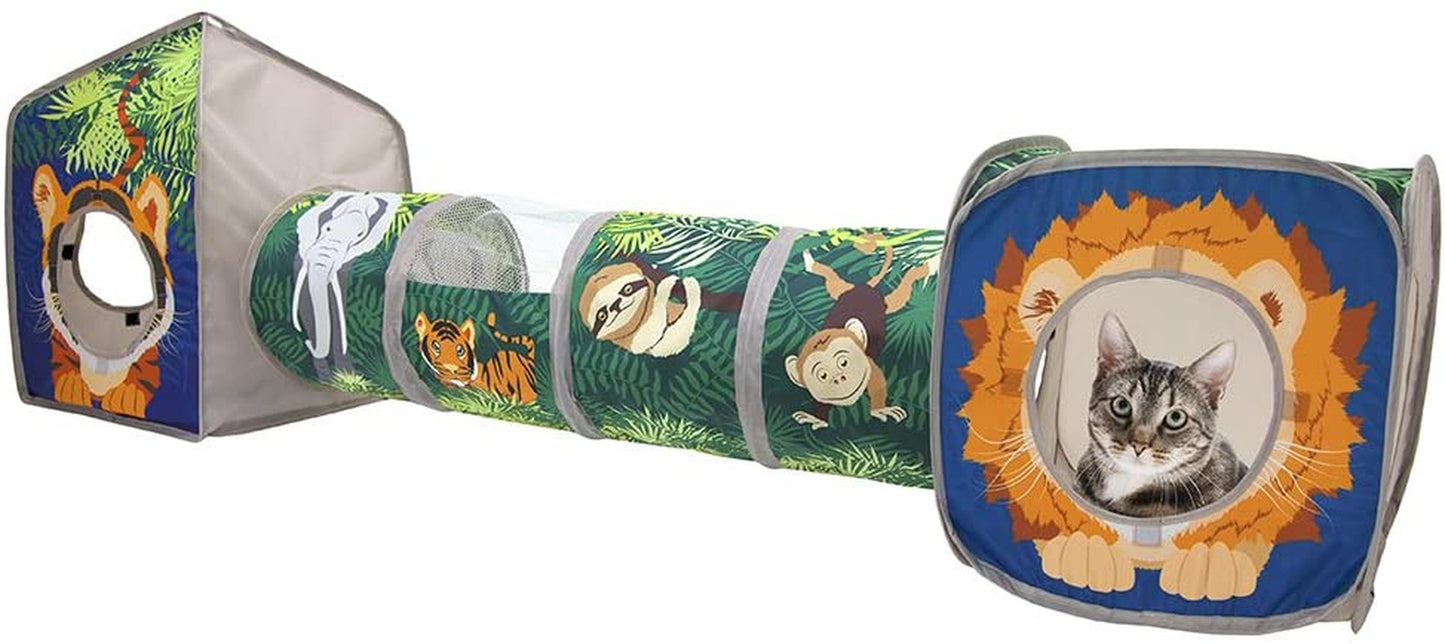 Safari Jungle Collapsible Cat Toy Combo - Ultimate Fun for Your Feline!