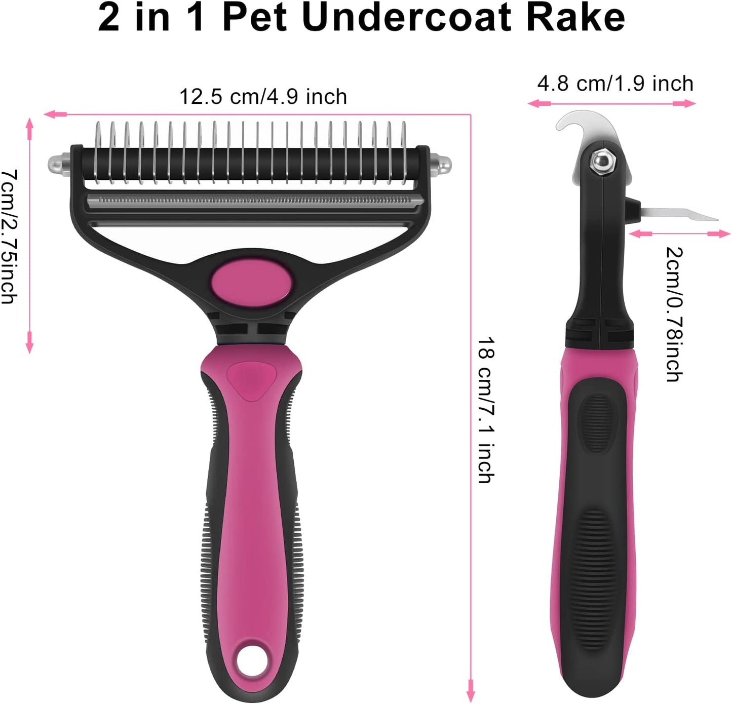 Transform Your Pet's Grooming Routine with the 2-in-1 Ultimate Dog and Cat Brush - The Perfect Deshedding Tool for Mats, Tangles, and Shedding!