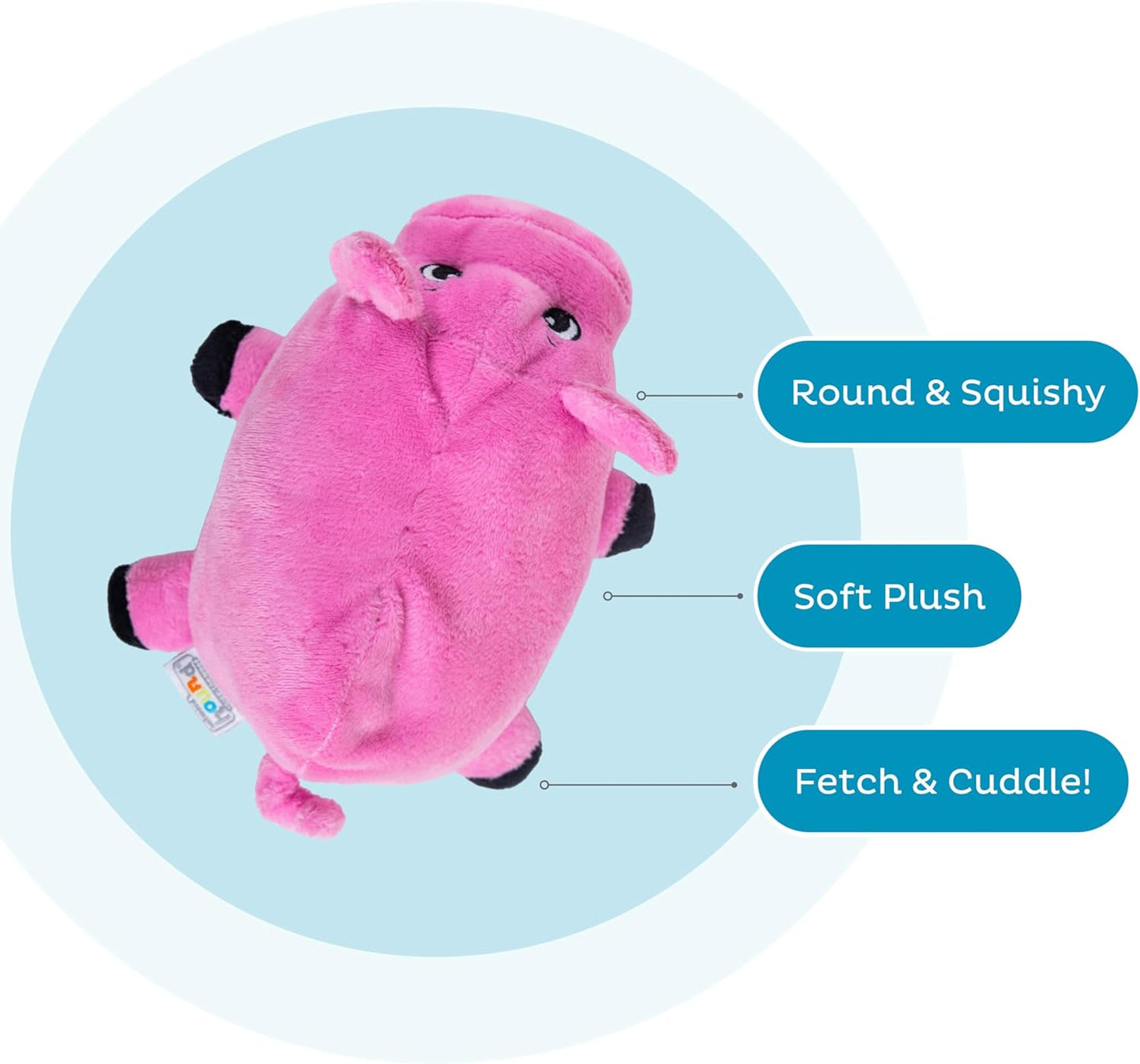 Exciting Fattiez Squeaky Pig Plush Toy - Perfect Playmate for Small Dogs!