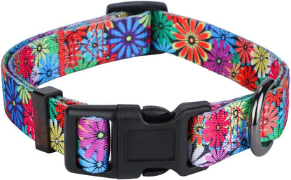 Elevate Your Dog's Style with the Chic Floral Adjustable Collar - Perfect for Medium Breeds!