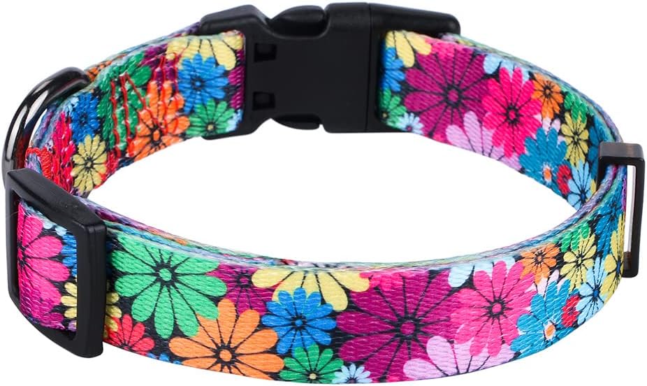 Elevate Your Dog's Style with the Chic Floral Adjustable Collar - Perfect for Medium Breeds!
