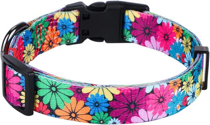Elevate Your Dog's Style with the Chic Floral Adjustable Collar - Perfect for Medium Breeds!