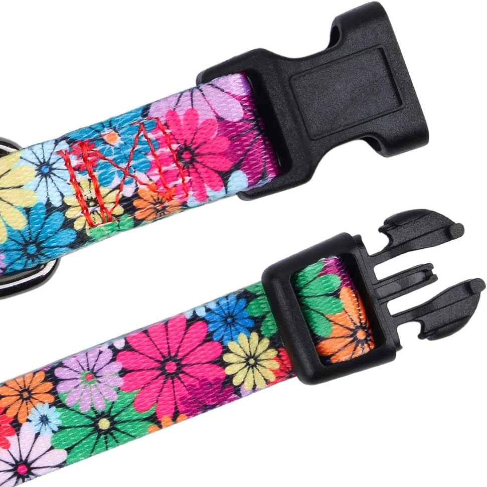 Elevate Your Dog's Style with the Chic Floral Adjustable Collar - Perfect for Medium Breeds!