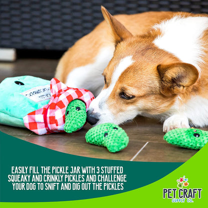 Engaging Hide and Seek Plush Dog Toy Bundle - Interactive Crinkle Squeaky Puzzle for Medium Breeds to Stimulate Your Pup's Mind and Fun!