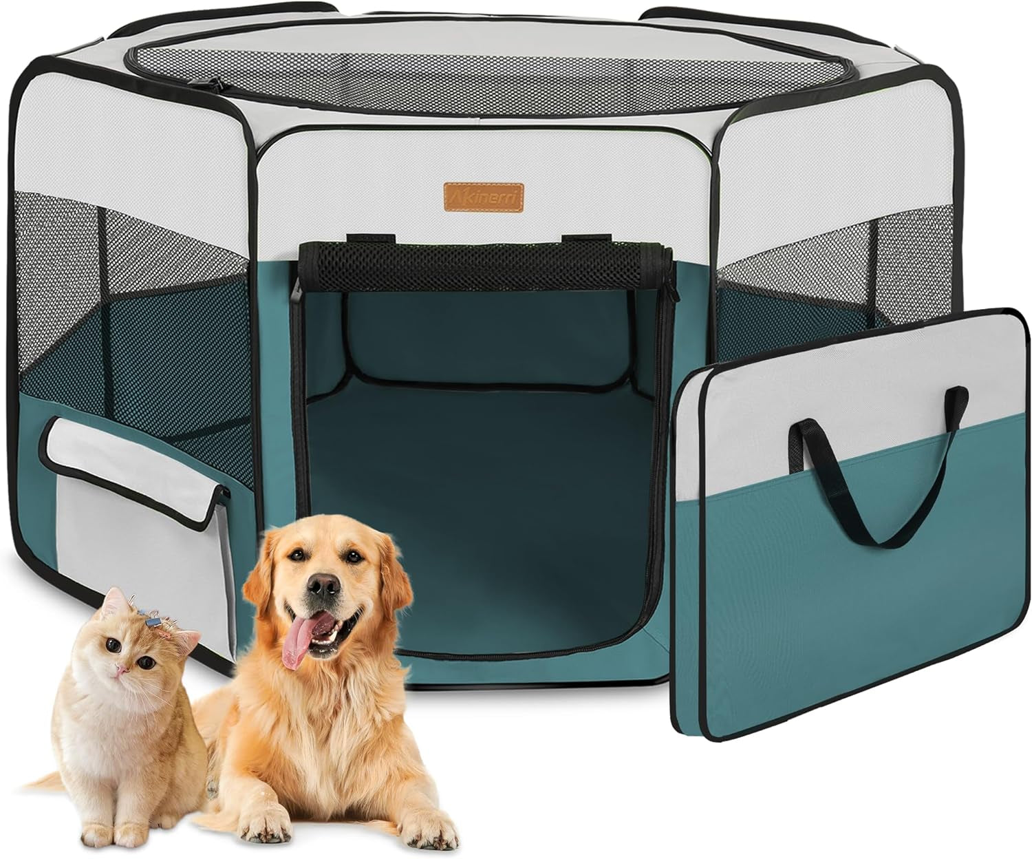 Portable Dog Playpen - Versatile Foldable Pet Tent for Cats, Puppies, Rabbits & Chickens - Ideal for Indoor/Outdoor Travel & Camping