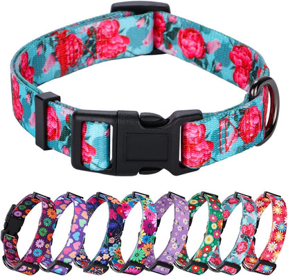 Elevate Your Dog's Style with the Chic Floral Adjustable Collar - Perfect for Medium Breeds!