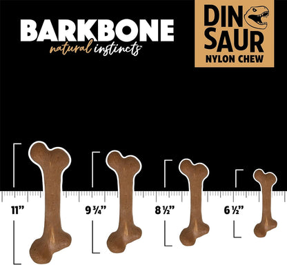 Dino Bacon Bone Chew Toy - The Ultimate Tough Nylon Bone for Aggressive Chewers - 11 Inches of Fun!