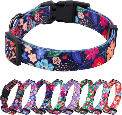 Elevate Your Dog's Style with the Chic Floral Adjustable Collar - Perfect for Medium Breeds!