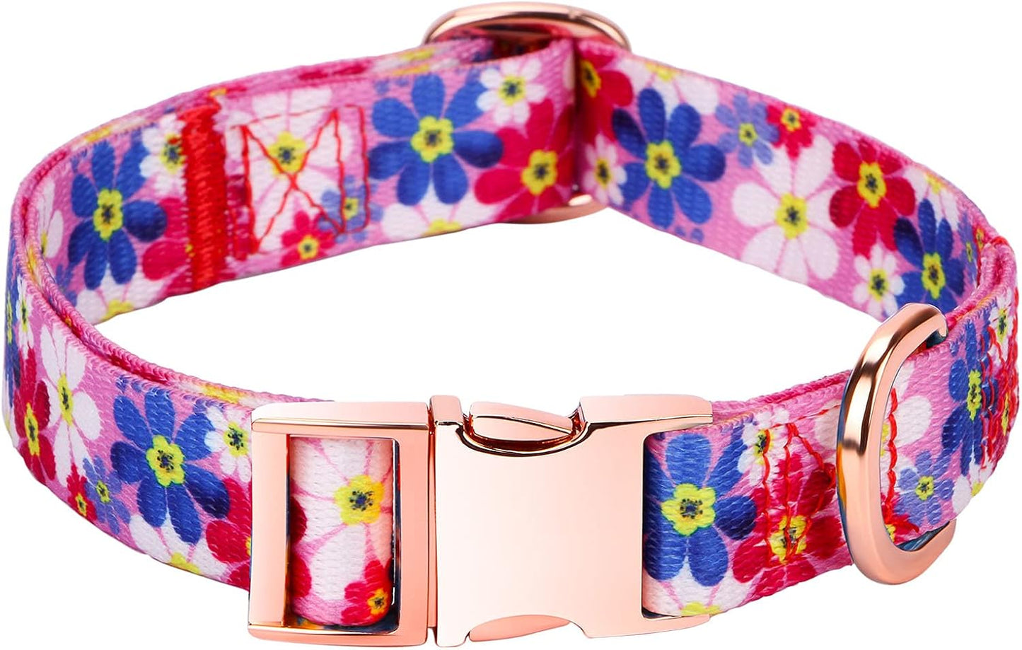 Elevate Your Dog's Style with the Chic Floral Adjustable Collar - Perfect for Medium Breeds!