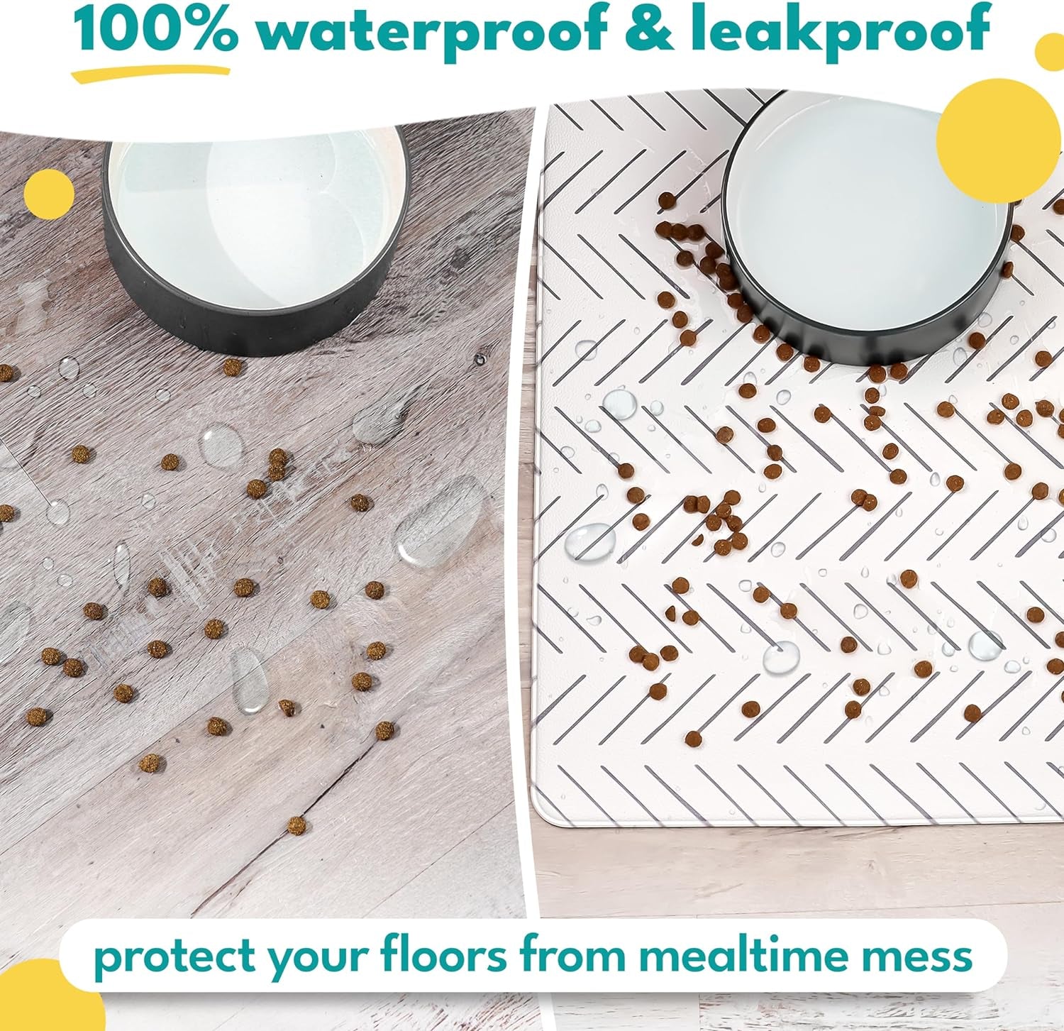 Elevate Your Pet's Dining Experience with Our Large Waterproof Feeding Mat – Stylish, Non-Slip, and Easy to Clean!