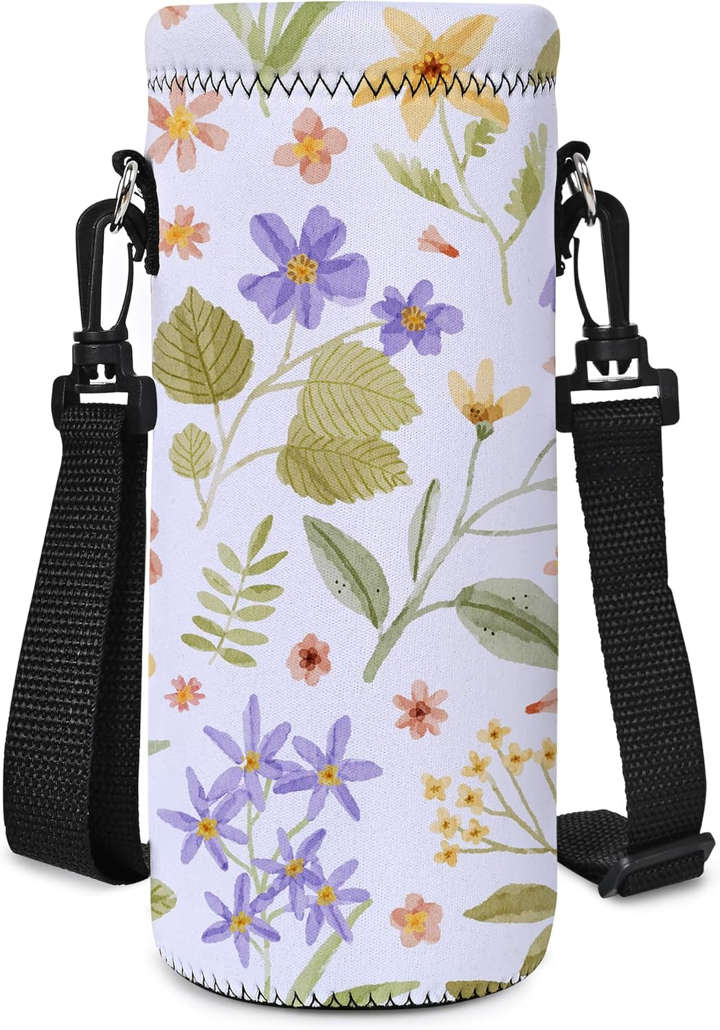 Insulated Water Bottle Sling Bag - Stylish Neoprene Crossbody Carrier for 500ml/17oz Bottles with Adjustable Shoulder Strap for Men & Women