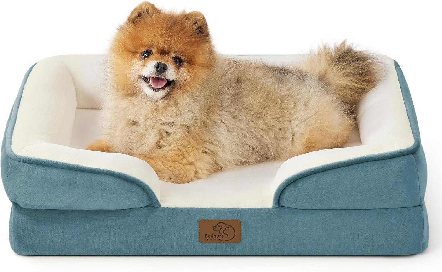Orthopedic Dog Beds Large Sized Dog - Washable Large Dog Cat Bed Waterproof, Comfort Dogs Couch Sofa with Washable Removable Cover, Pet Bed with Nonskid Bottom, Grey, 35"