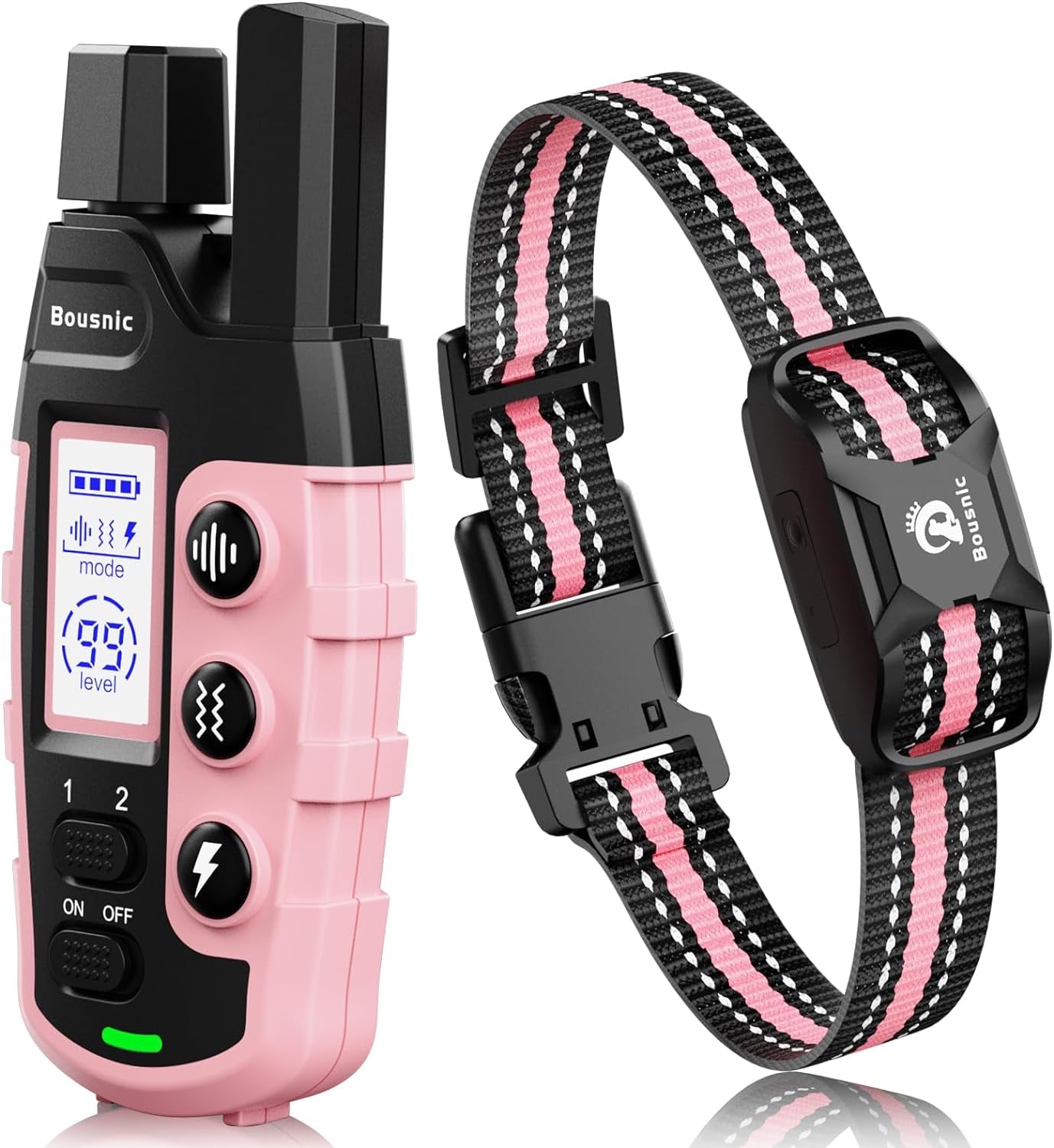Dog Shock Collar - 3300Ft Dog Training Collar with Remote for 5-120Lbs Small Medium Large Dogs Rechargeable Waterproof E Collar with Beep (1-8), Vibration(1-16), Safe Shock(1-99) (Orange)