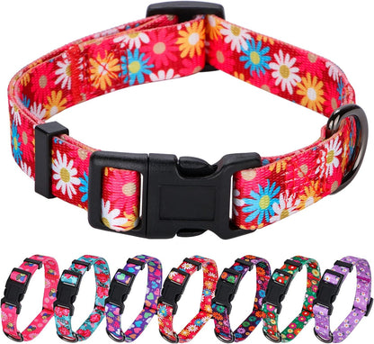 Elevate Your Dog's Style with the Chic Floral Adjustable Collar - Perfect for Medium Breeds!