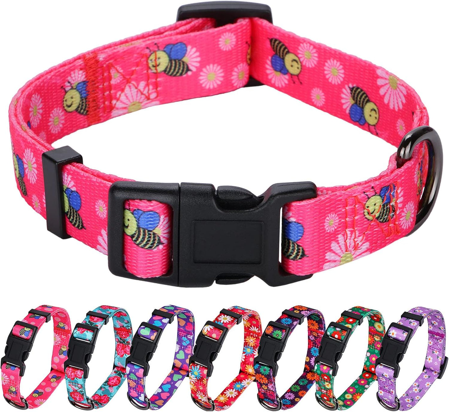 Elevate Your Dog's Style with the Chic Floral Adjustable Collar - Perfect for Medium Breeds!