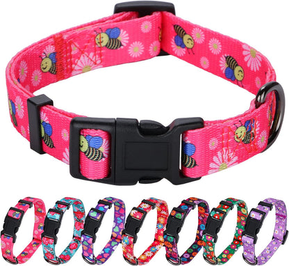 Elevate Your Dog's Style with the Chic Floral Adjustable Collar - Perfect for Medium Breeds!
