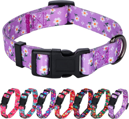 Elevate Your Dog's Style with the Chic Floral Adjustable Collar - Perfect for Medium Breeds!