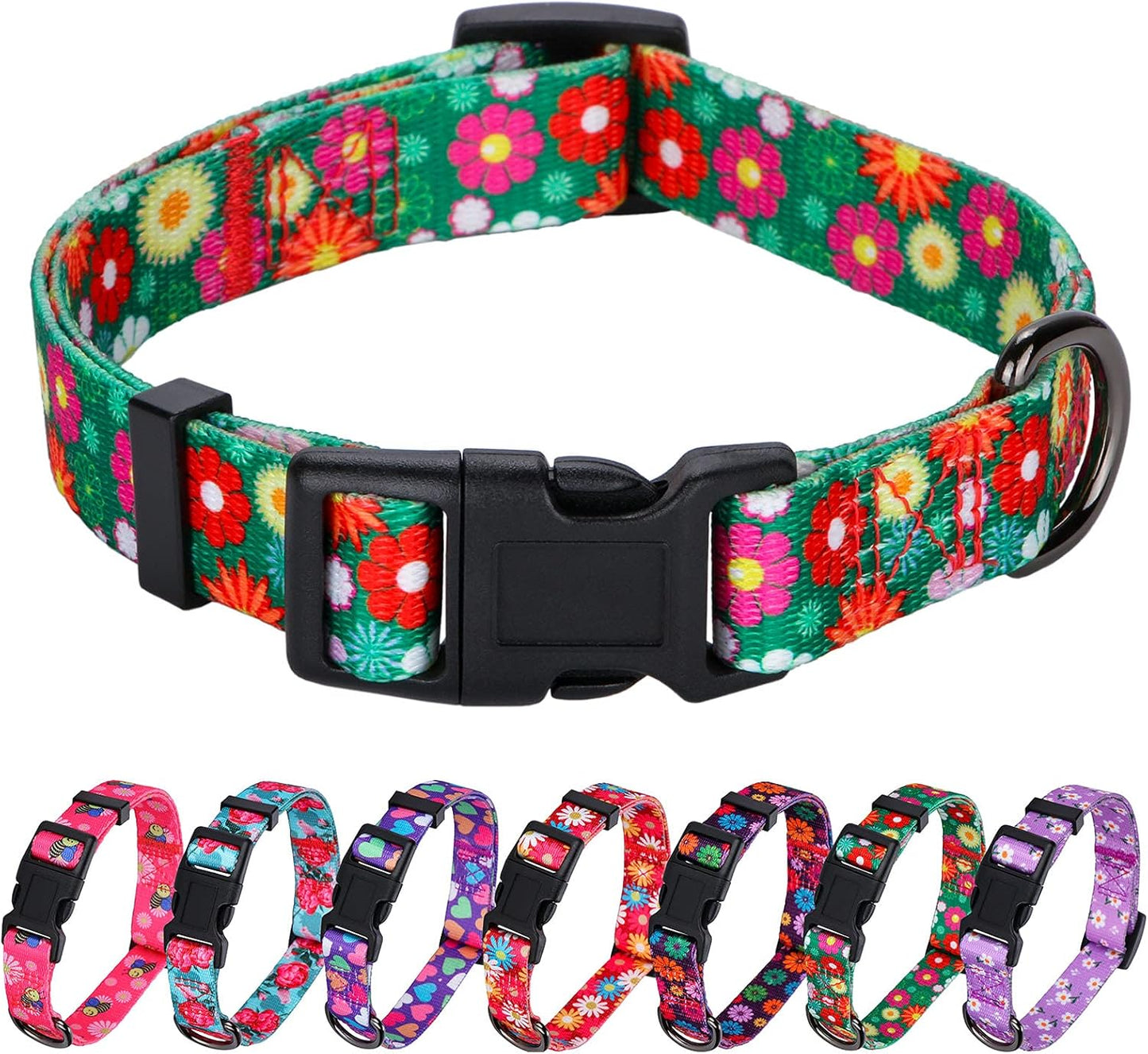 Elevate Your Dog's Style with the Chic Floral Adjustable Collar - Perfect for Medium Breeds!