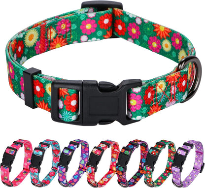 Elevate Your Dog's Style with the Chic Floral Adjustable Collar - Perfect for Medium Breeds!