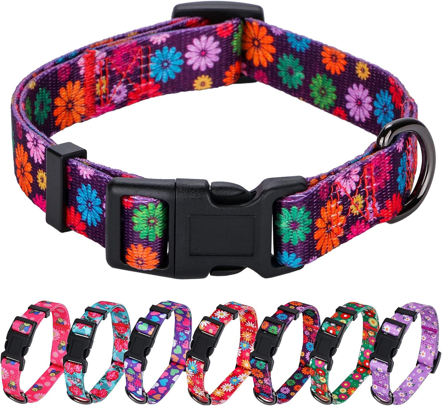 Elevate Your Dog's Style with the Chic Floral Adjustable Collar - Perfect for Medium Breeds!