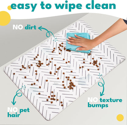 Elevate Your Pet's Dining Experience with Our Large Waterproof Feeding Mat – Stylish, Non-Slip, and Easy to Clean!