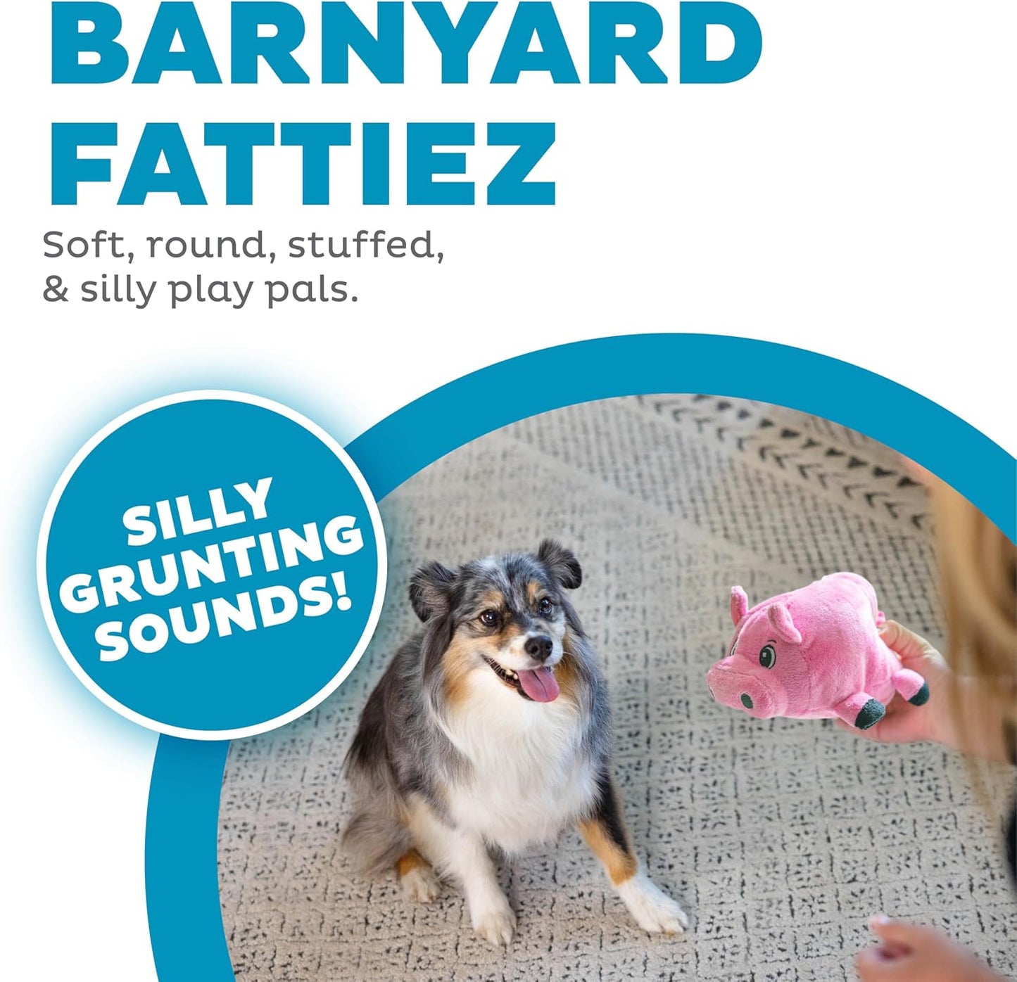 Exciting Fattiez Squeaky Pig Plush Toy - Perfect Playmate for Small Dogs!