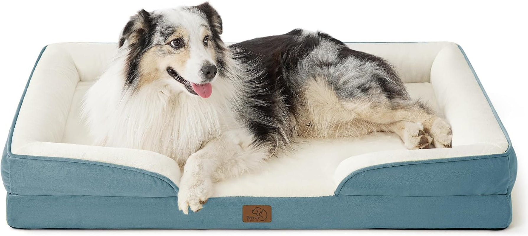 Orthopedic Dog Beds Large Sized Dog - Washable Large Dog Cat Bed Waterproof, Comfort Dogs Couch Sofa with Washable Removable Cover, Pet Bed with Nonskid Bottom, Grey, 35"