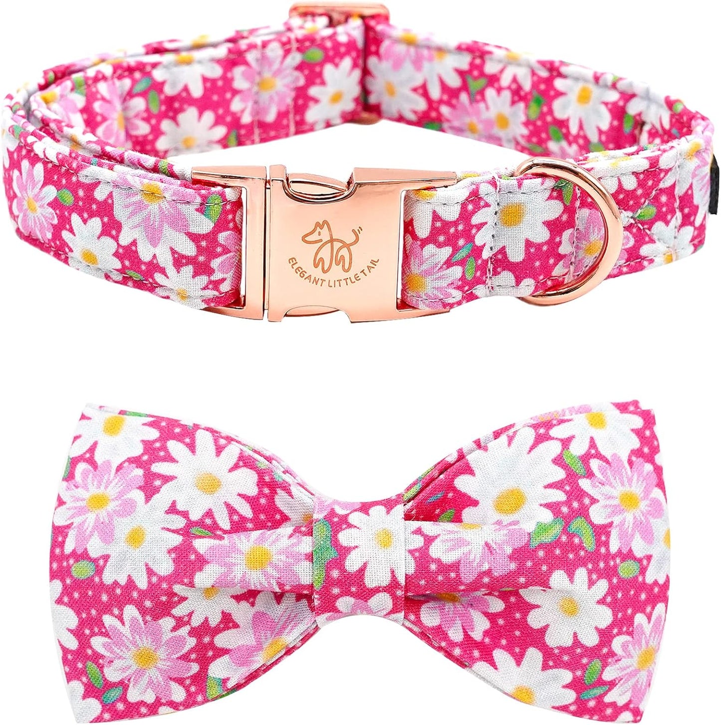 Chic Holiday Bowtie Dog Collar - Adjustable, Comfortable Pet Accessory for Small to Large Dogs