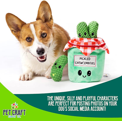 Engaging Hide and Seek Plush Dog Toy Bundle - Interactive Crinkle Squeaky Puzzle for Medium Breeds to Stimulate Your Pup's Mind and Fun!