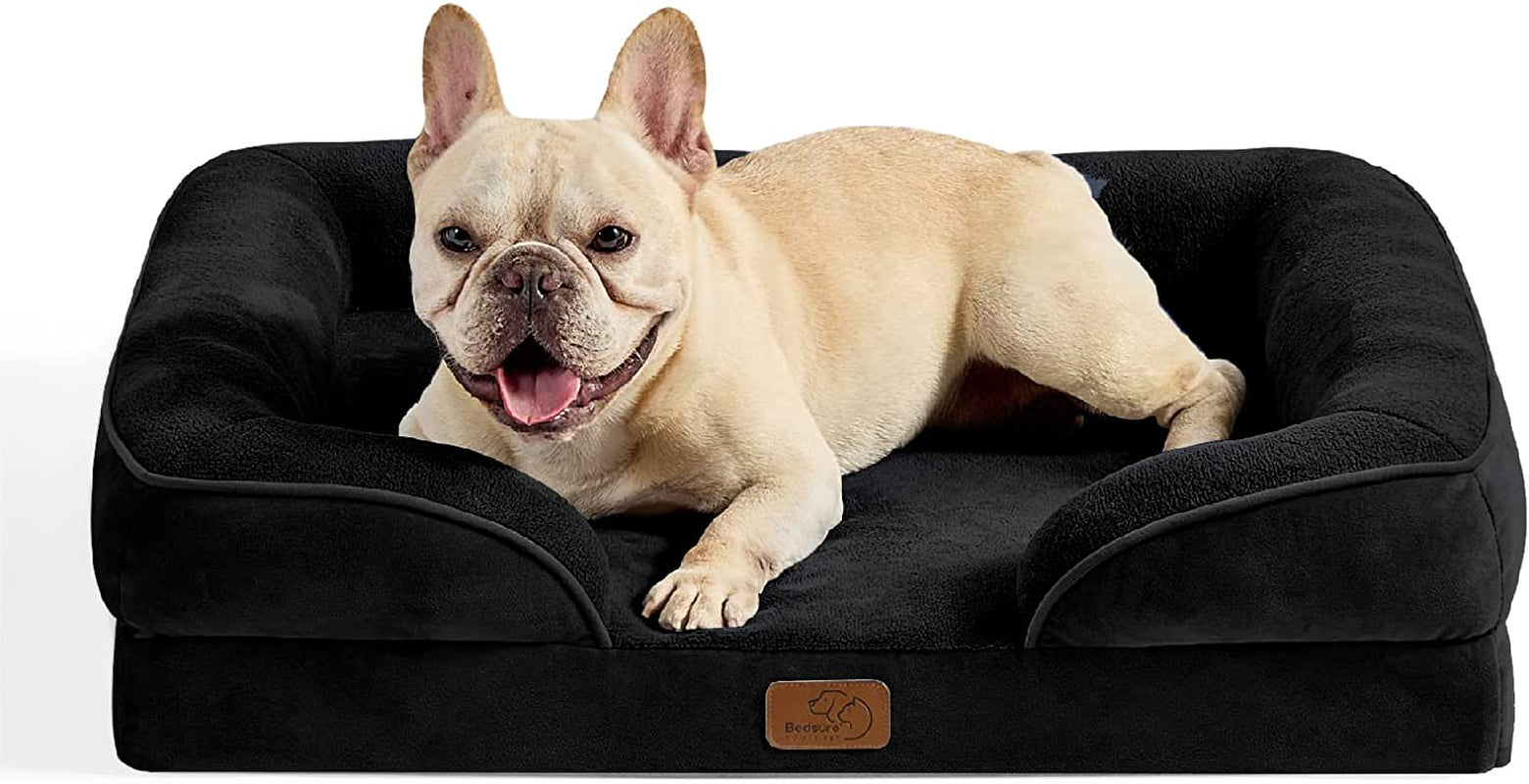 Orthopedic Dog Beds Large Sized Dog - Washable Large Dog Cat Bed Waterproof, Comfort Dogs Couch Sofa with Washable Removable Cover, Pet Bed with Nonskid Bottom, Grey, 35"