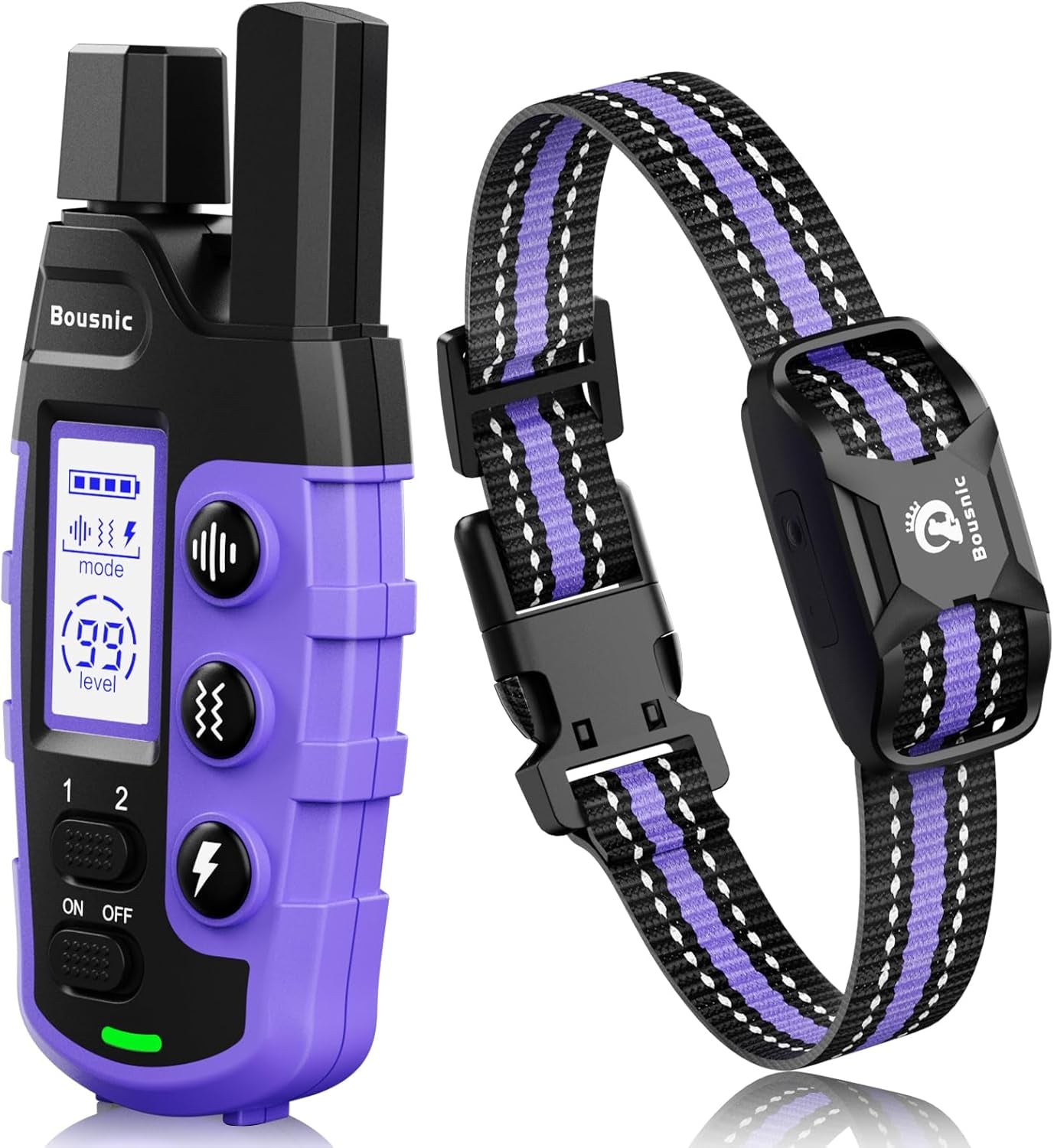 Dog Shock Collar - 3300Ft Dog Training Collar with Remote for 5-120Lbs Small Medium Large Dogs Rechargeable Waterproof E Collar with Beep (1-8), Vibration(1-16), Safe Shock(1-99) (Orange)