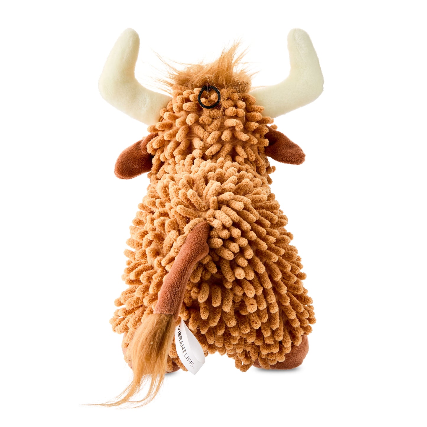 Floppy Highland Cow Plush Dog Toy - Adorable Brown Cuddle Buddy for Your Furry Friend!