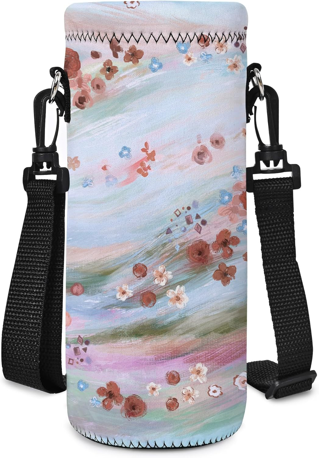 Insulated Water Bottle Sling Bag - Stylish Neoprene Crossbody Carrier for 500ml/17oz Bottles with Adjustable Shoulder Strap for Men & Women