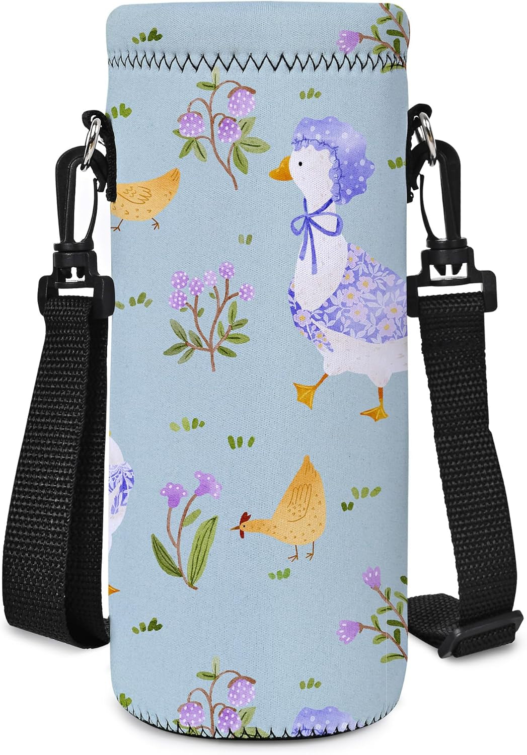 Insulated Water Bottle Sling Bag - Stylish Neoprene Crossbody Carrier for 500ml/17oz Bottles with Adjustable Shoulder Strap for Men & Women