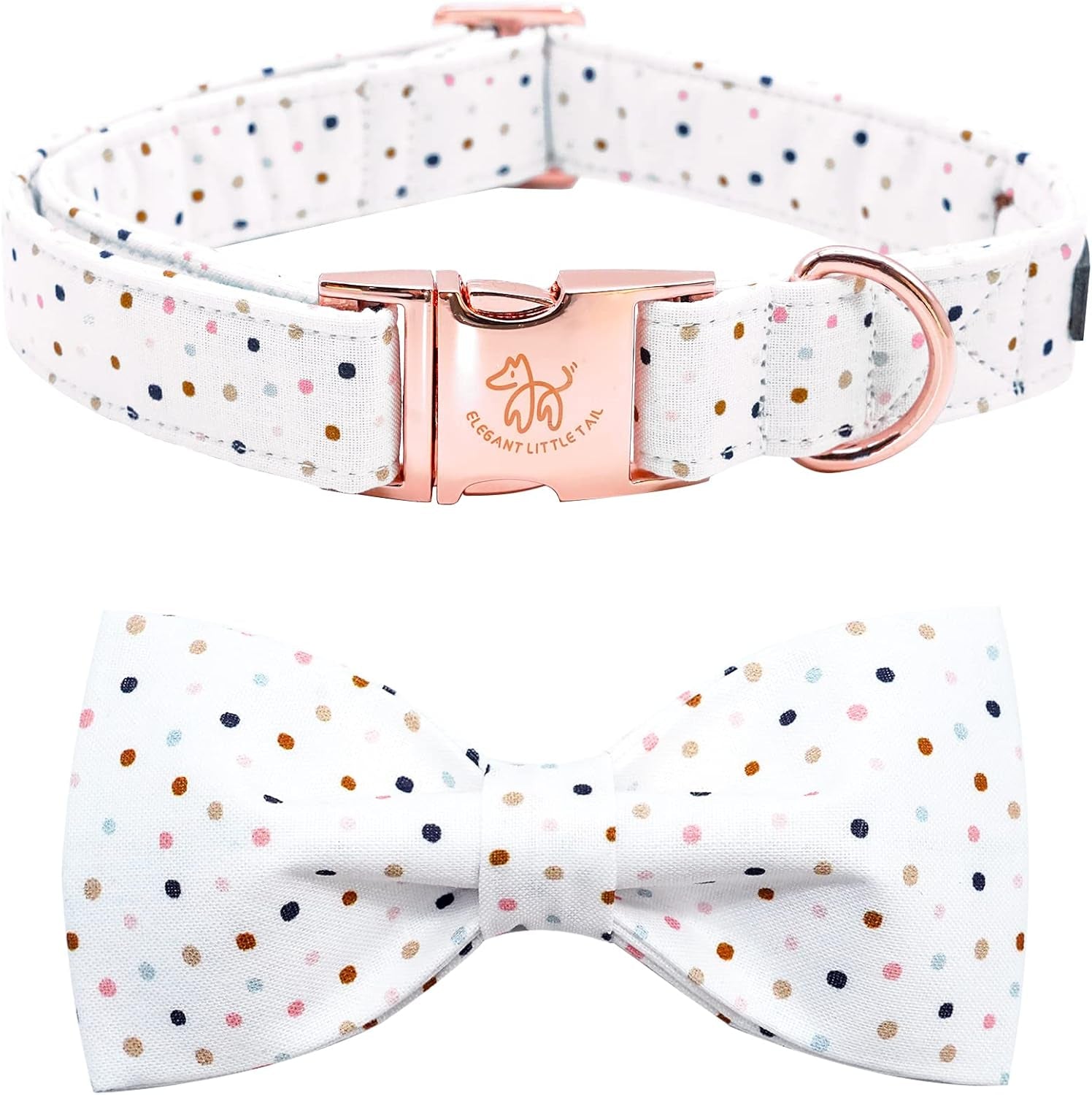Chic Holiday Bowtie Dog Collar - Adjustable, Comfortable Pet Accessory for Small to Large Dogs