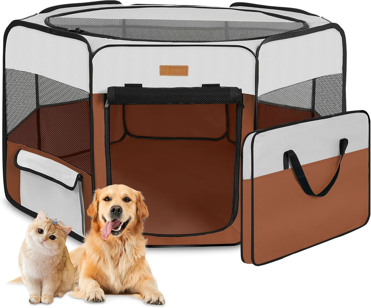 Portable Dog Playpen - Versatile Foldable Pet Tent for Cats, Puppies, Rabbits & Chickens - Ideal for Indoor/Outdoor Travel & Camping