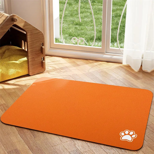 Absorbent Pet Feeding Mat - Waterproof and Easy to Clean Dog and Cat Placemats for Messy Eaters