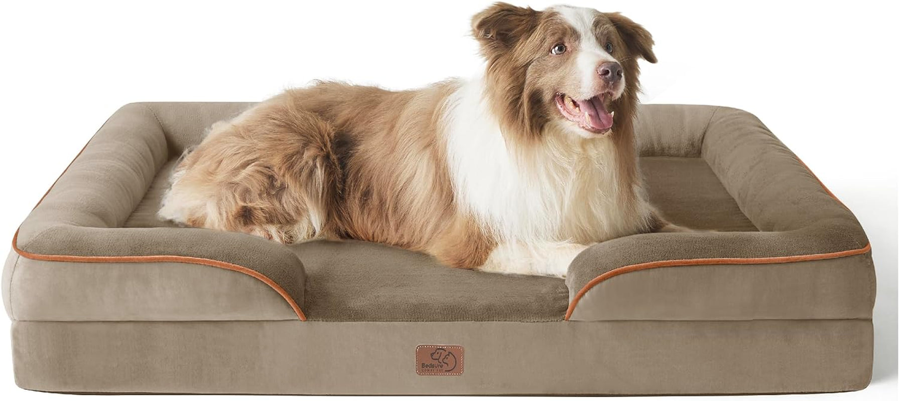 Orthopedic Dog Beds Large Sized Dog - Washable Large Dog Cat Bed Waterproof, Comfort Dogs Couch Sofa with Washable Removable Cover, Pet Bed with Nonskid Bottom, Grey, 35"