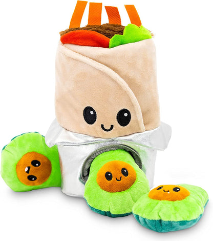 Engaging Hide and Seek Plush Dog Toy Bundle - Interactive Crinkle Squeaky Puzzle for Medium Breeds to Stimulate Your Pup's Mind and Fun!
