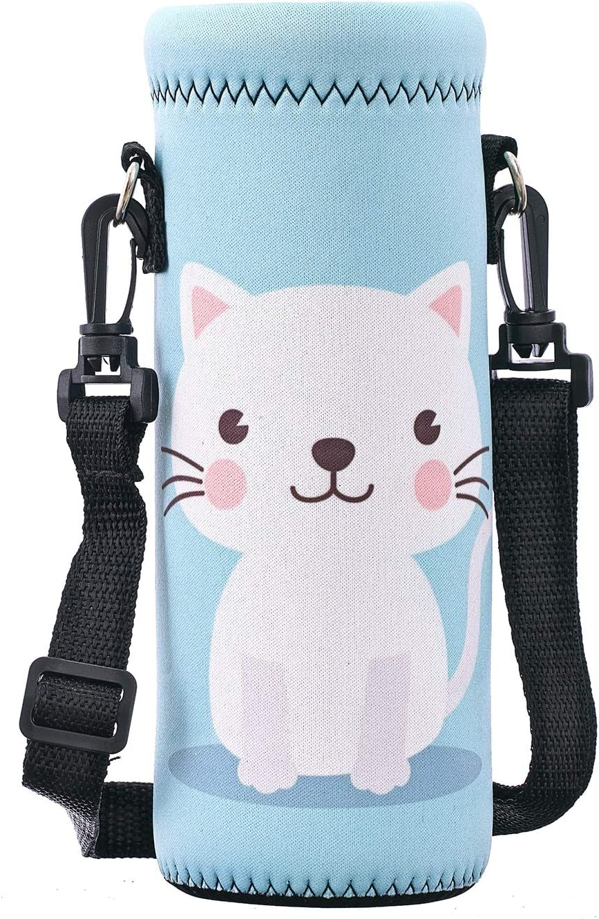 Insulated Water Bottle Sling Bag - Stylish Neoprene Crossbody Carrier for 500ml/17oz Bottles with Adjustable Shoulder Strap for Men & Women
