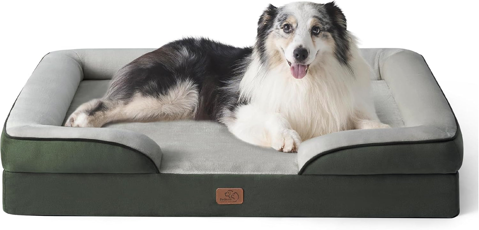 Orthopedic Dog Beds Large Sized Dog - Washable Large Dog Cat Bed Waterproof, Comfort Dogs Couch Sofa with Washable Removable Cover, Pet Bed with Nonskid Bottom, Grey, 35"